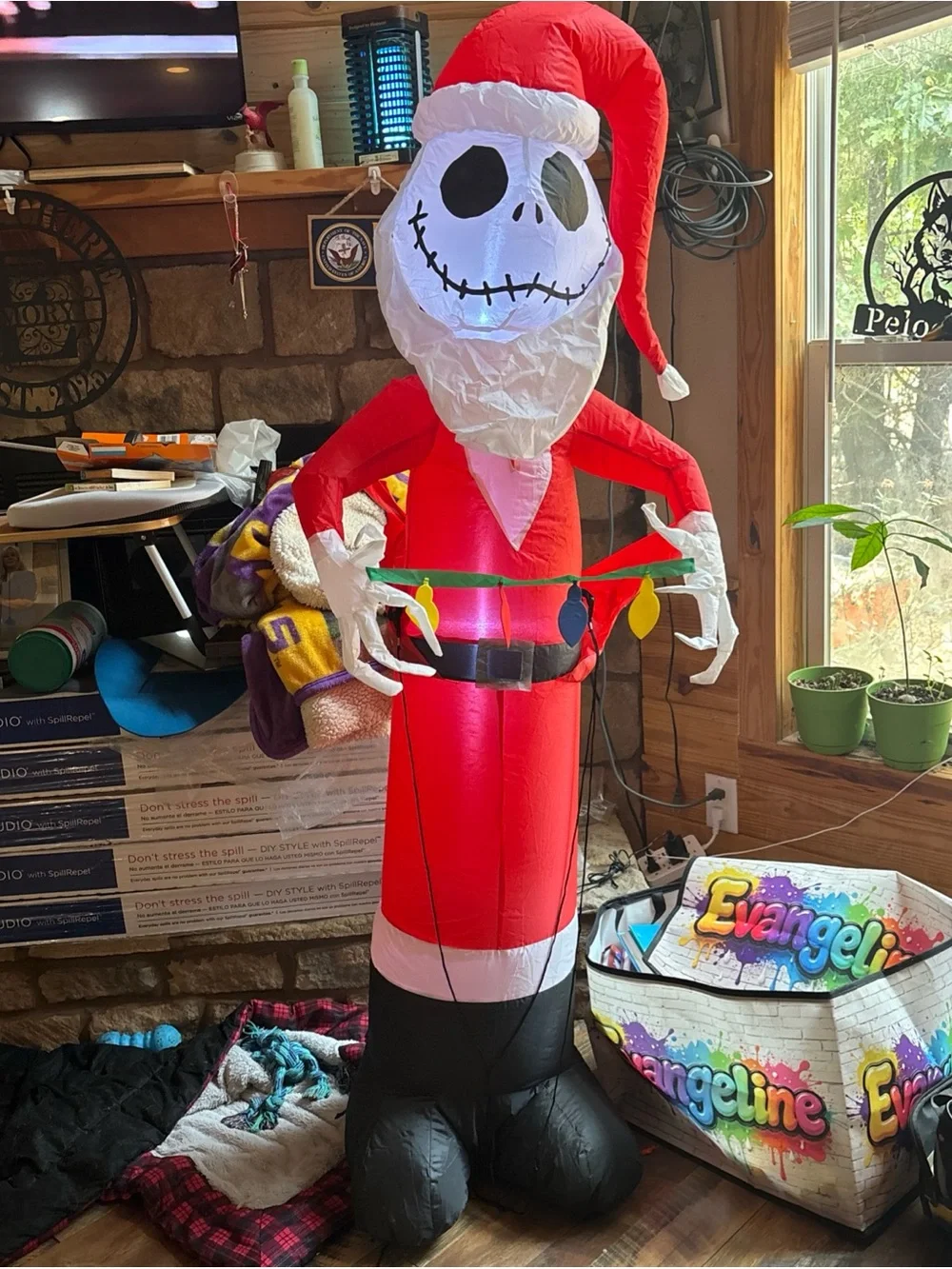 Gemma Jack skelington nightmare before Christmas inflatable decor 5.5’